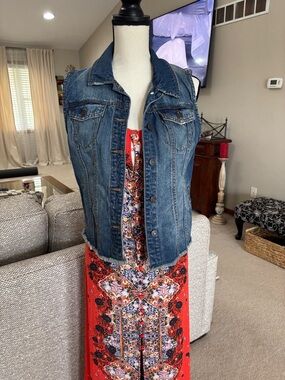 Mudd Blue Denim Sleeveless Jean Vest